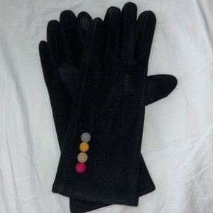 Tech gloves with cute wrist accent